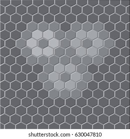 Hexagonal white vector abstract pattern