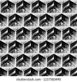 Hexagonally structured monochrome organic pattern repeated and remastered, to create a nature based pattern