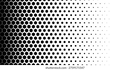 Hexagone pattern fade. Hexagone pattern gradient
