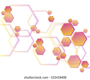 Hexagons, abstract background geometric background