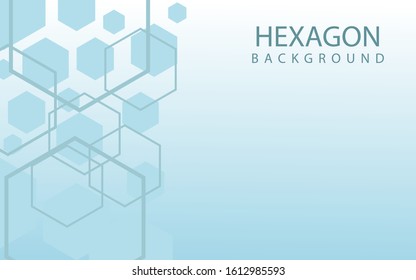Hexagons Abstract Background With Geometric Shapes. Science, Technology and Medical Concept. Futuristic Background In Science Style. Graphic Hex Background For Your Design. Vector Illustration