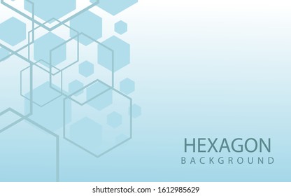 Hexagons Abstract Background With Geometric Shapes. Science, Technology and Medical Concept. Futuristic Background In Science Style. Graphic Hex Background For Your Design. Vector Illustration