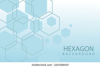 Hexagons Abstract Background With Geometric Shapes. Science, Technology and Medical Concept. Futuristic Background In Science Style. Graphic Hex Background For Your  Design. Vector Illustration