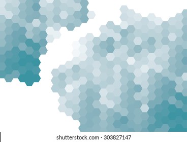 Hexagons abstract sky design