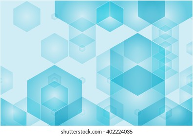 hexagons abstraction of design elements transparent