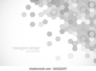 Hexagons background abstract science design vector illustration