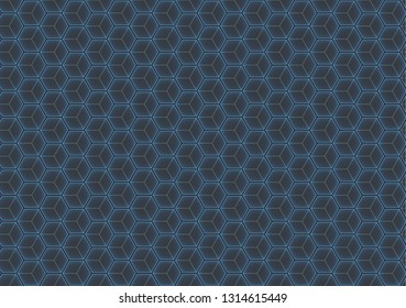 hexagons background neon light