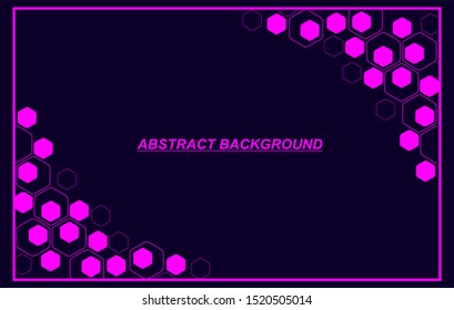 
Hexagons background with pink color. abstract science design vector illustration - Vector