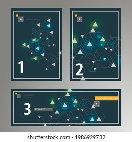 Hexagons for banner design. Background illustration backdrop. Vector pattern. Abstract icon. Creative vector brochure illustration. Business card