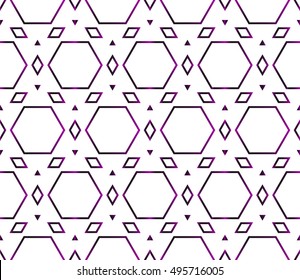 hexagons. beautiful geometric pattern. vector illustration. purple gradient.