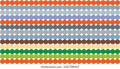 The hexagons are beautifully arranged and come in many different colors.