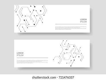 Hexagons chemical carcass and social network. Abstract vector design