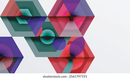 Hexagons design geometric abstract background