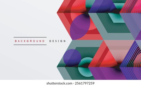 Hexagons design geometric abstract background