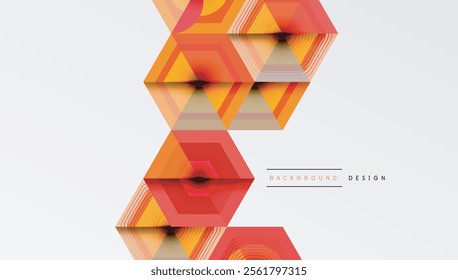 Hexagons design geometric abstract background