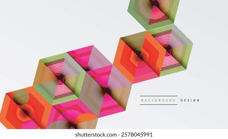 Hexagons design geometric abstract background