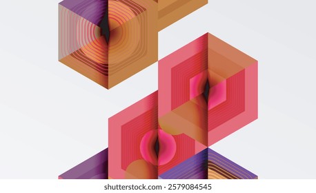 Hexagons design geometric abstract background