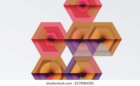 Hexagons design geometric abstract background
