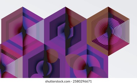Hexagons design geometric abstract background