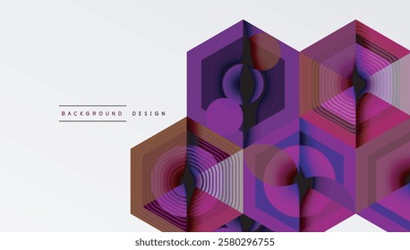 Hexagons design geometric abstract background