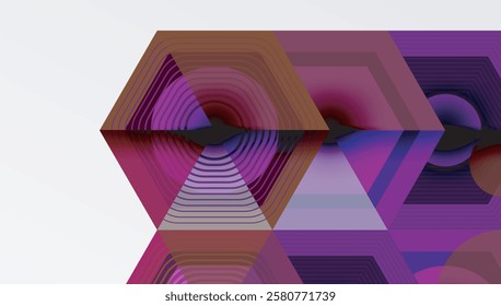 Hexagons design geometric abstract background