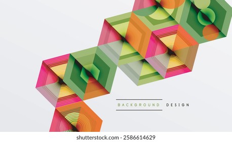 Hexagons design geometric abstract background