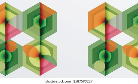 Hexagons design geometric abstract background