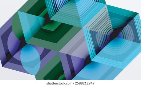 Hexagons design geometric abstract background