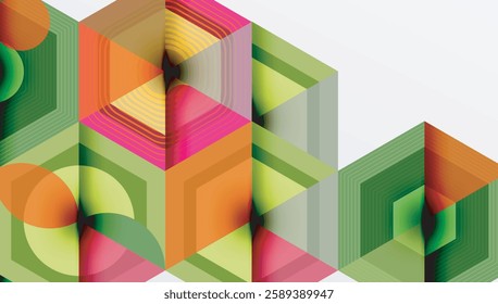 Hexagons design geometric abstract background