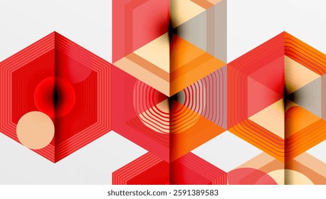 Hexagons design geometric abstract background