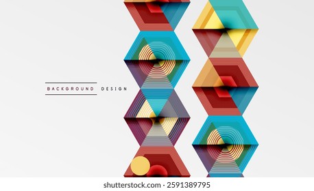 Hexagons design geometric abstract background