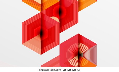 Hexagons design geometric abstract background