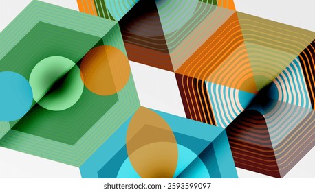 Hexagons design geometric abstract background
