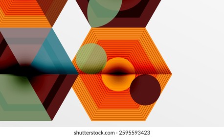 Hexagons design geometric abstract background