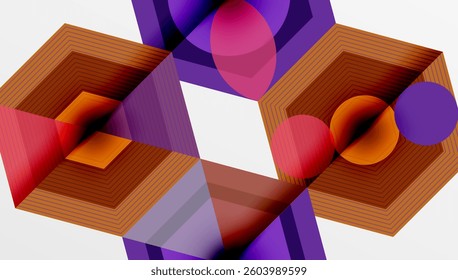 Hexagons design geometric abstract background
