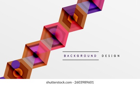 Hexagons design geometric abstract background