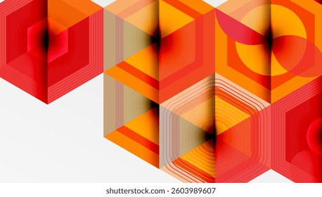 Hexagons design geometric abstract background