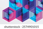 Hexagons, diamonds pattern. Geometric repeating hexagon background