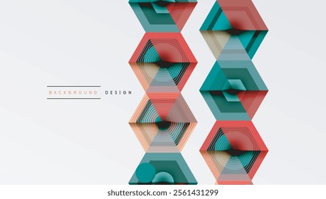 Hexagons, diamonds pattern. Geometric repeating hexagon background