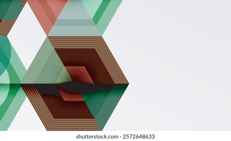 Hexagons, diamonds pattern. Geometric repeating hexagon background