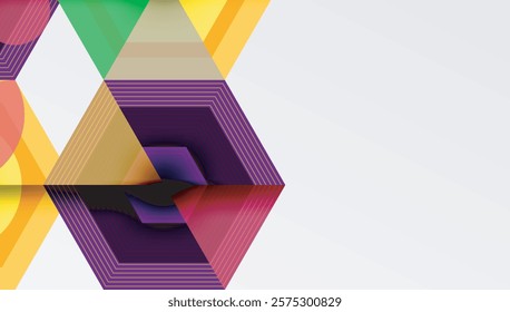 Hexagons, diamonds pattern. Geometric repeating hexagon background