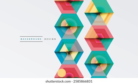 Hexagons, diamonds pattern. Geometric repeating hexagon background