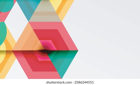 Hexagons, diamonds pattern. Geometric repeating hexagon background