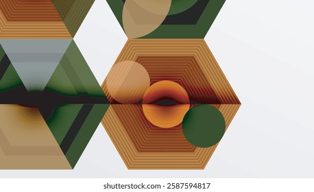 Hexagons, diamonds pattern. Geometric repeating hexagon background