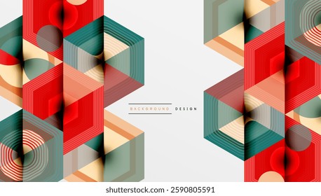 Hexagons, diamonds pattern. Geometric repeating hexagon background