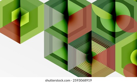 Hexagons, diamonds pattern. Geometric repeating hexagon background