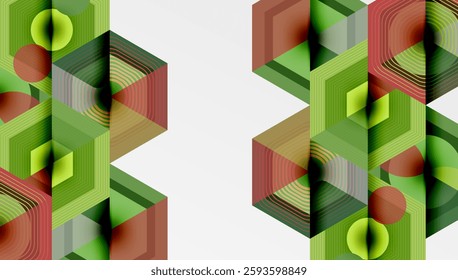 Hexagons, diamonds pattern. Geometric repeating hexagon background