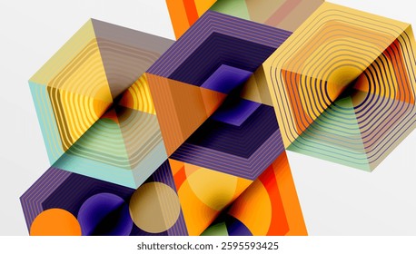 Hexagons, diamonds pattern. Geometric repeating hexagon background
