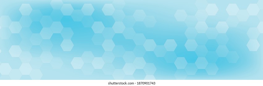 Hexagons of different sizes on a blue background - Vector illustration