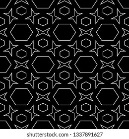 Hexagons, figures ornament. Polygons background. Hexahedrons, shapes wallpaper. Geometrical backdrop. Digital paper, web designing, textile print. Seamles pattern.